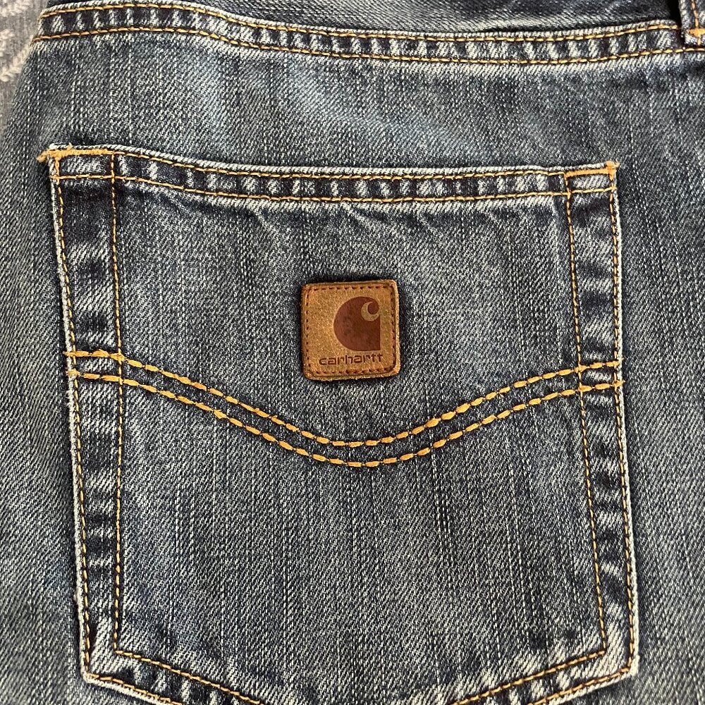Men's Carhartt Loose Fit Straight Leg Denim Work Jeans 30x32